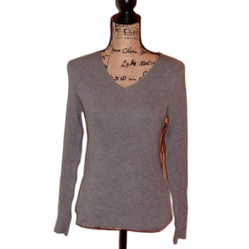 Active USA Large Heather Gray Crewneck Sweater